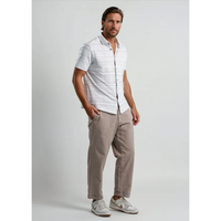 MEN'S SHIRT | TWILIGHT TERRY PINSTRIPE S/S-Shirts & Tops-STONE ROSE-Coriander