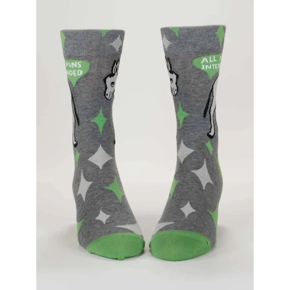 MEN'S SOCKS | ALL PUNS INTENDED-Socks-BLUE Q-Coriander