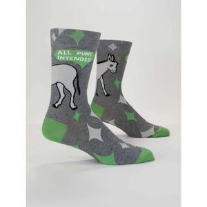 MEN'S SOCKS | ALL PUNS INTENDED-Socks-BLUE Q-Coriander