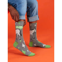 MEN'S SOCKS | ALL PUNS INTENDED-Socks-BLUE Q-Coriander