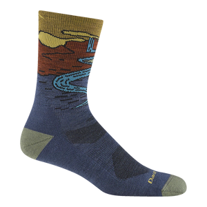 MEN'S SOCKS | CHASING WATERFALLS MICRO CREW-Socks & Footwear-DARN TOUGH-Coriander
