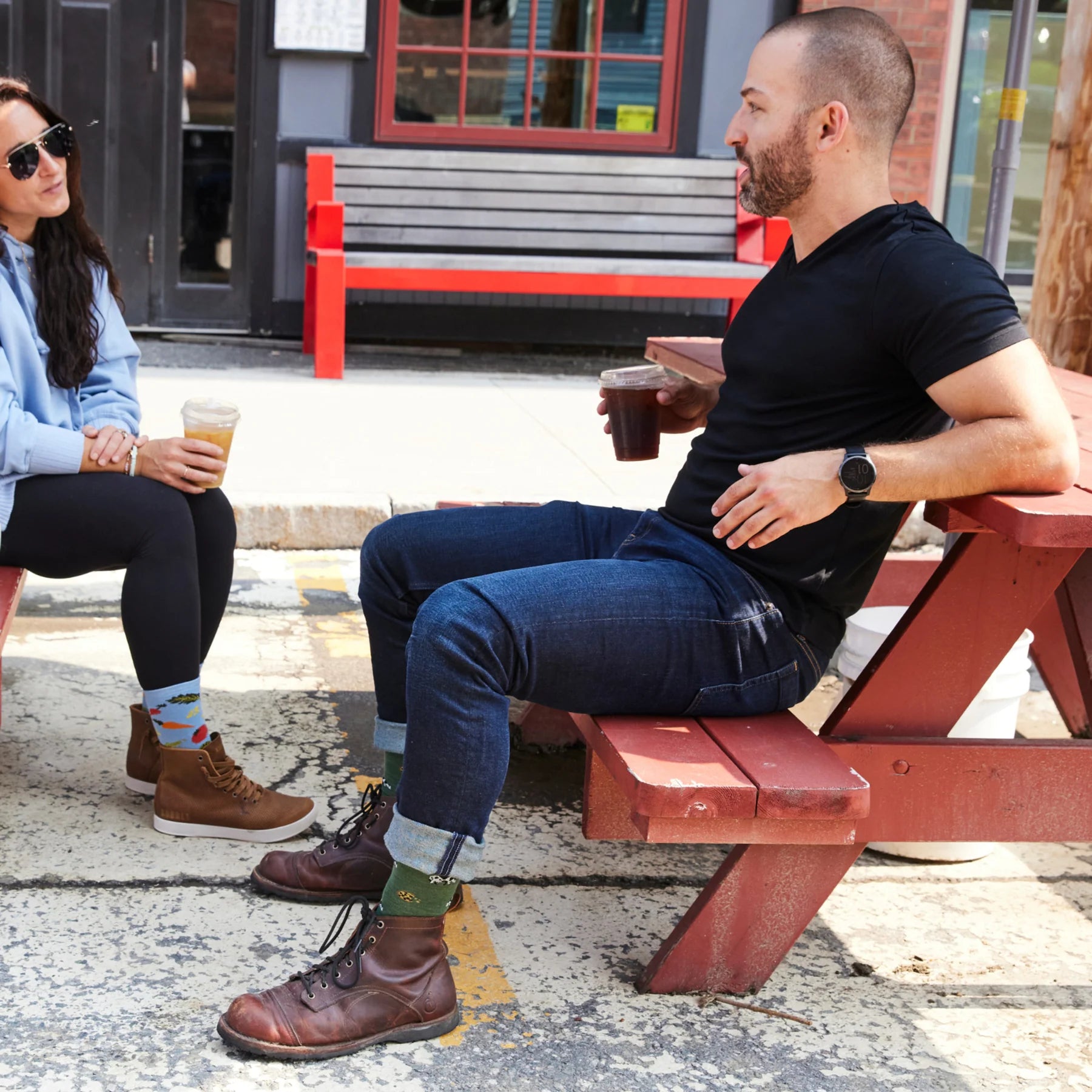 MEN'S SOCKS | DAIRY AIR CREW-Socks & Footwear-DARN TOUGH-Coriander