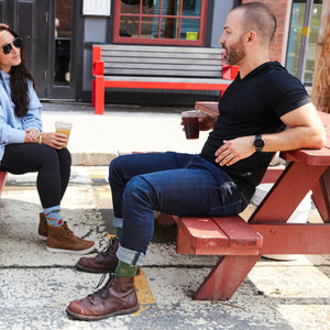 MEN'S SOCKS | DAIRY AIR CREW-Socks & Footwear-DARN TOUGH-Coriander