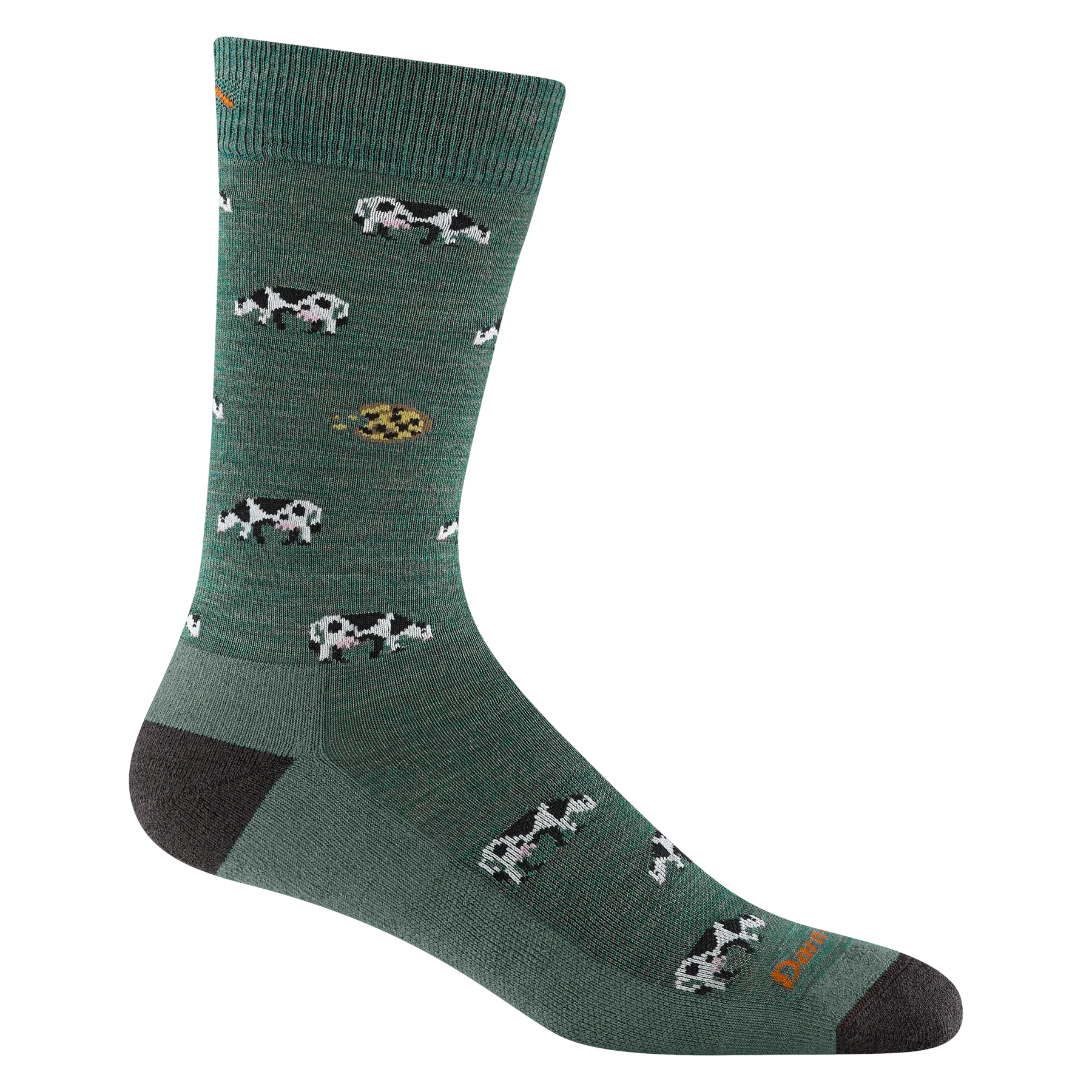 MEN'S SOCKS | DAIRY AIR CREW-Socks & Footwear-DARN TOUGH-MEDIUM-PASTURE-Coriander
