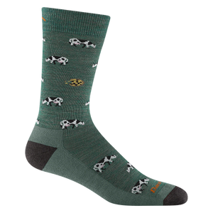 MEN'S SOCKS | DAIRY AIR CREW-Socks & Footwear-DARN TOUGH-MEDIUM-PASTURE-Coriander