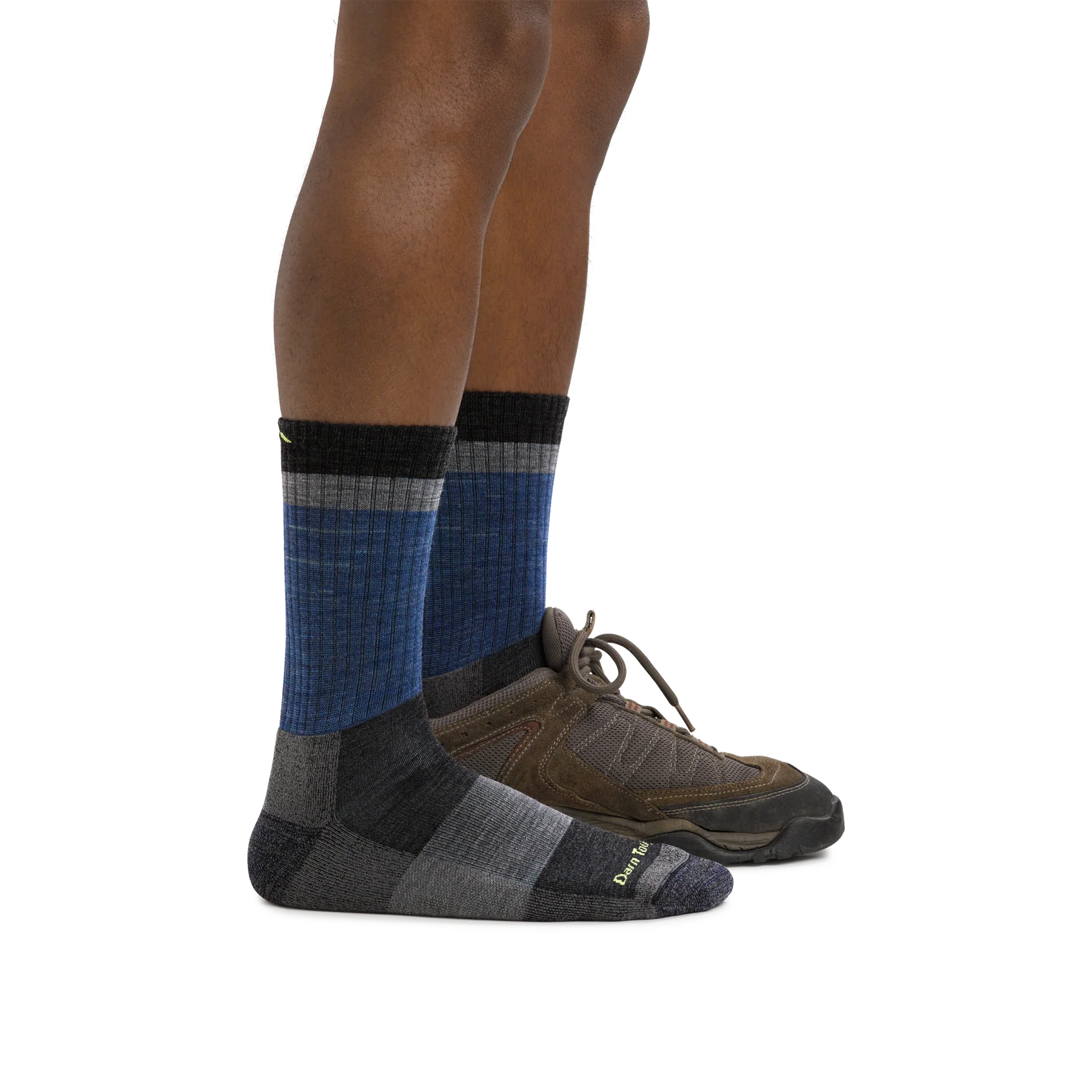 MEN'S SOCKS | HEADY STRIPE MICRO CREW-Socks & Footwear-DARN TOUGH-Coriander