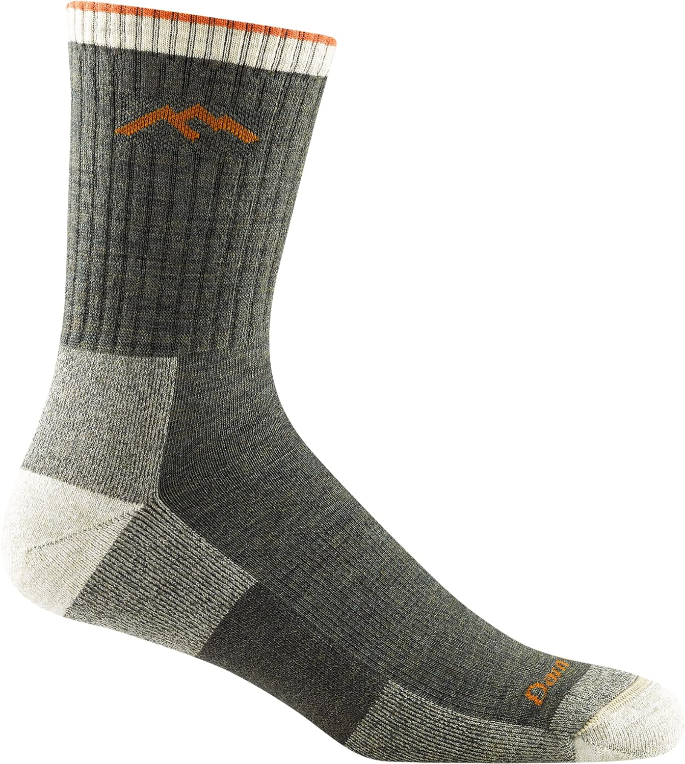 MEN'S SOCKS | HIKER MICRO CREW MIDWEIGHT-Socks & Footwear-DARN TOUGH-MEDIUM-OLIVE-Coriander