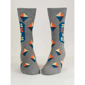 MEN'S SOCKS | RESTING MY EYES-Socks-BLUE Q-Coriander