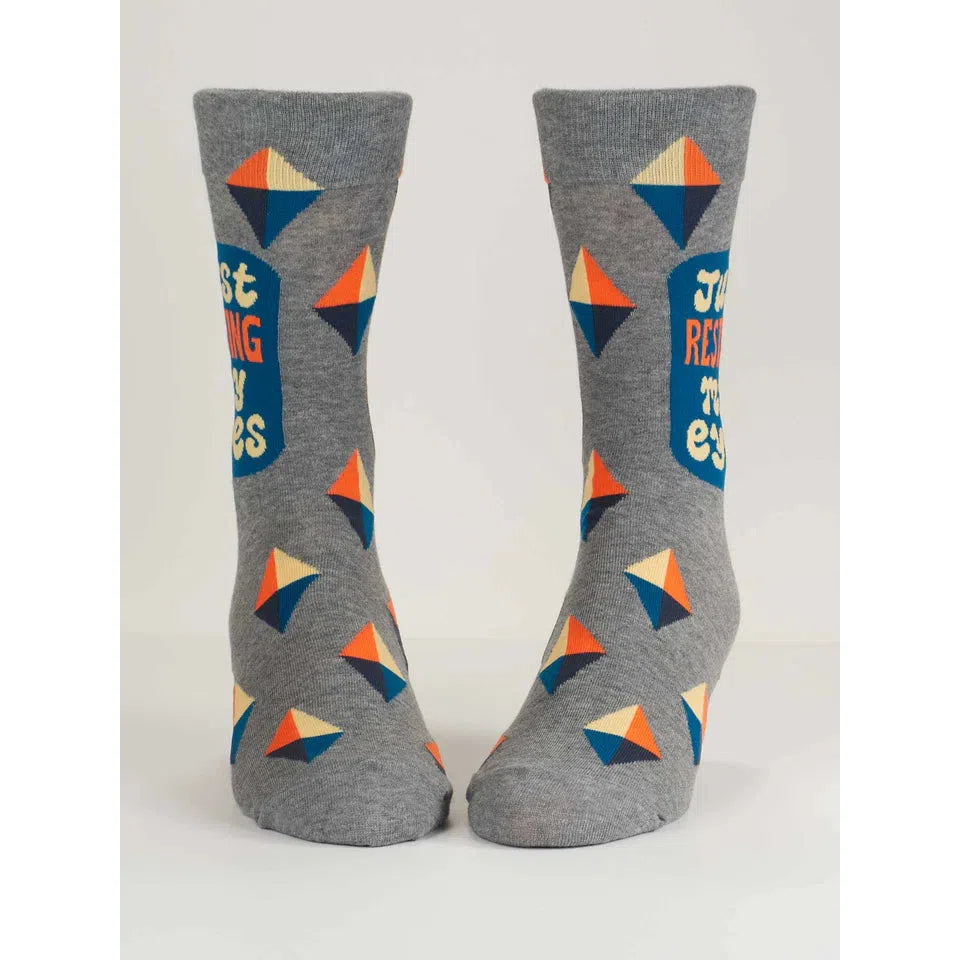 MEN'S SOCKS | RESTING MY EYES-Socks-BLUE Q-Coriander