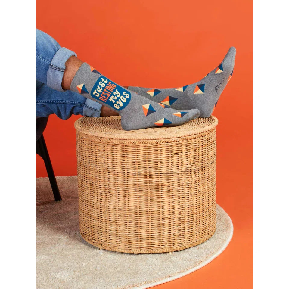 MEN'S SOCKS | RESTING MY EYES-Socks-BLUE Q-Coriander