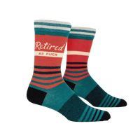 MENS SOCKS | RETIRED AS F*CK-Socks-BLUE Q-Coriander