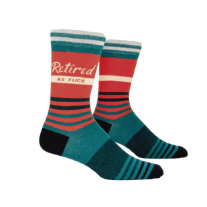 MENS SOCKS | RETIRED AS F*CK-Socks-BLUE Q-Coriander