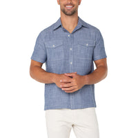 MEN'S S/S SHIRT | MENSFLAP POCKET BUTTON UP-Shirts & Tops-LIVERPOOL-Coriander