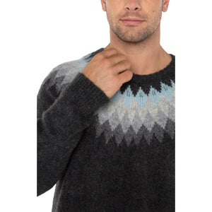 MEN'S SWEATER | DIAMOND CREW NECK-Sweaters & Jackets-LIVERPOOL-Coriander