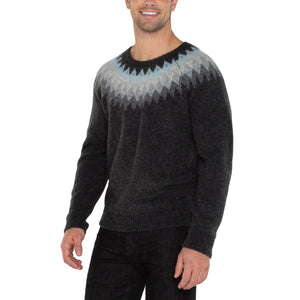 MEN'S SWEATER | DIAMOND CREW NECK-Sweaters & Jackets-LIVERPOOL-MEDIUM-CHARCOAL GREY-Coriander