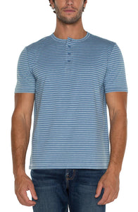 MEN'S T-SHIRT | STRIPED HENLEY-Shirts & Tops-LIVERPOOL-Coriander