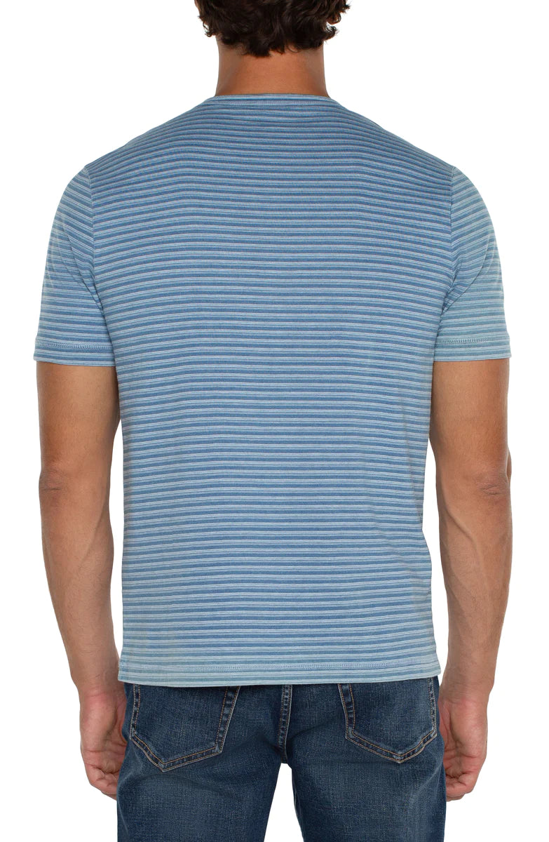 MEN'S T-SHIRT | STRIPED HENLEY-Shirts & Tops-LIVERPOOL-Coriander