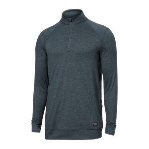 MEN'S TOP | PEAKDAZE HALF ZIP-Sweaters & Jackets-SAXX-MEDIUM-TURBULENCE HEATHER-Coriander
