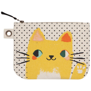 MEOW MEOW ZIP POUCH - LARGE-Bags & Wallets-DANICA-Coriander
