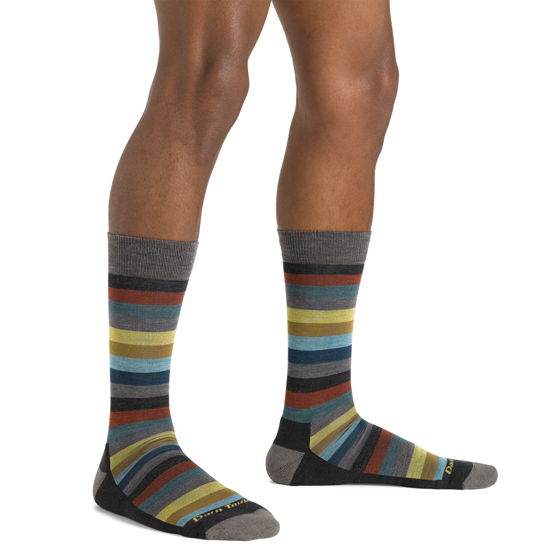 MERLIN STRIPE CREW LIGHTWEIGHT CUSHION SOCK-Socks-DARN TOUGH-Coriander