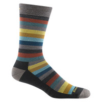 MERLIN STRIPE CREW LIGHTWEIGHT CUSHION SOCK-Socks-DARN TOUGH-LARGE-CHARCOAL-Coriander