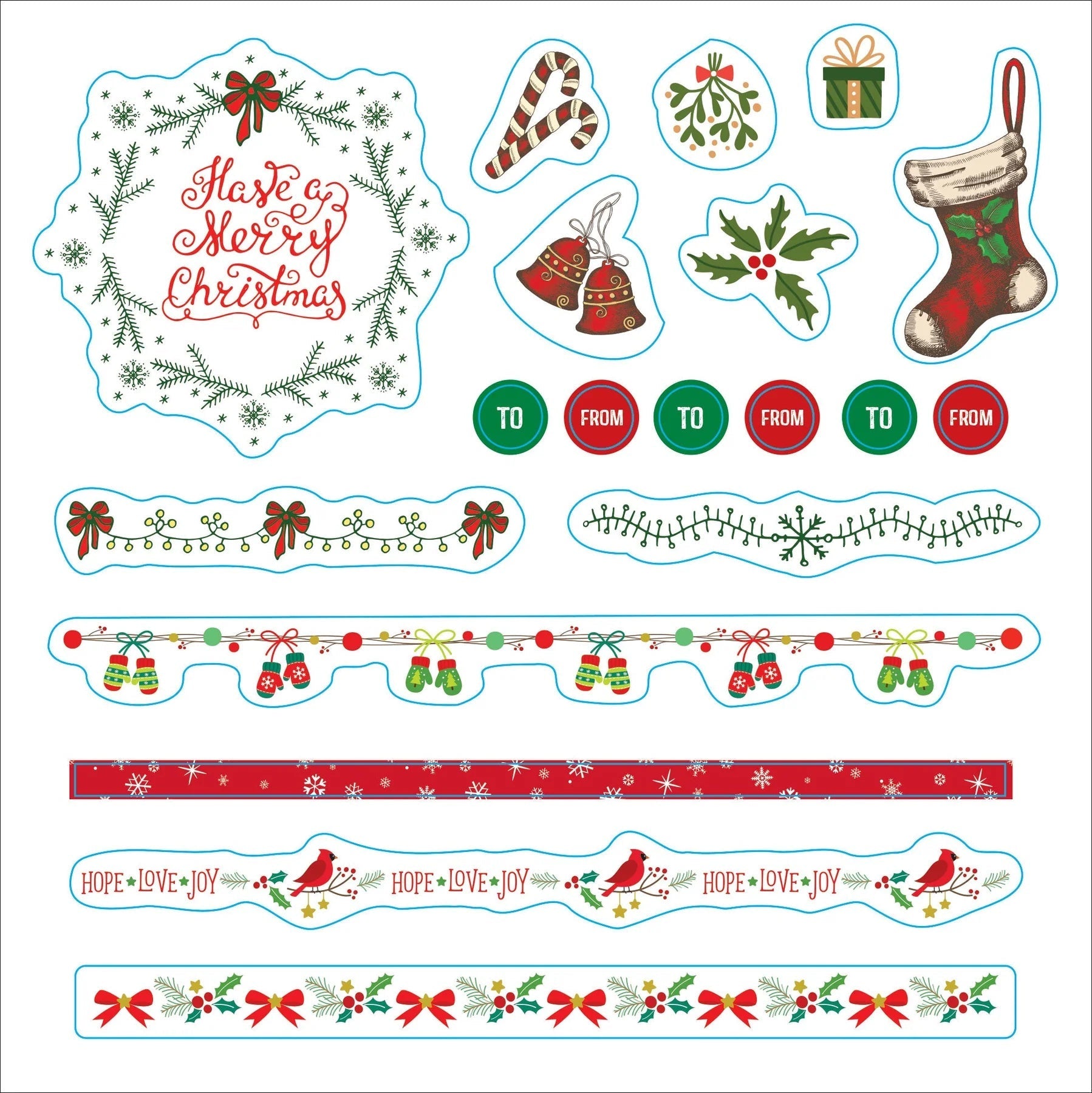 MERRY & BRIGHT CHRISTMAS STICKER BOOK-Books & Stationery-PETER PAUPER PRESS-Coriander