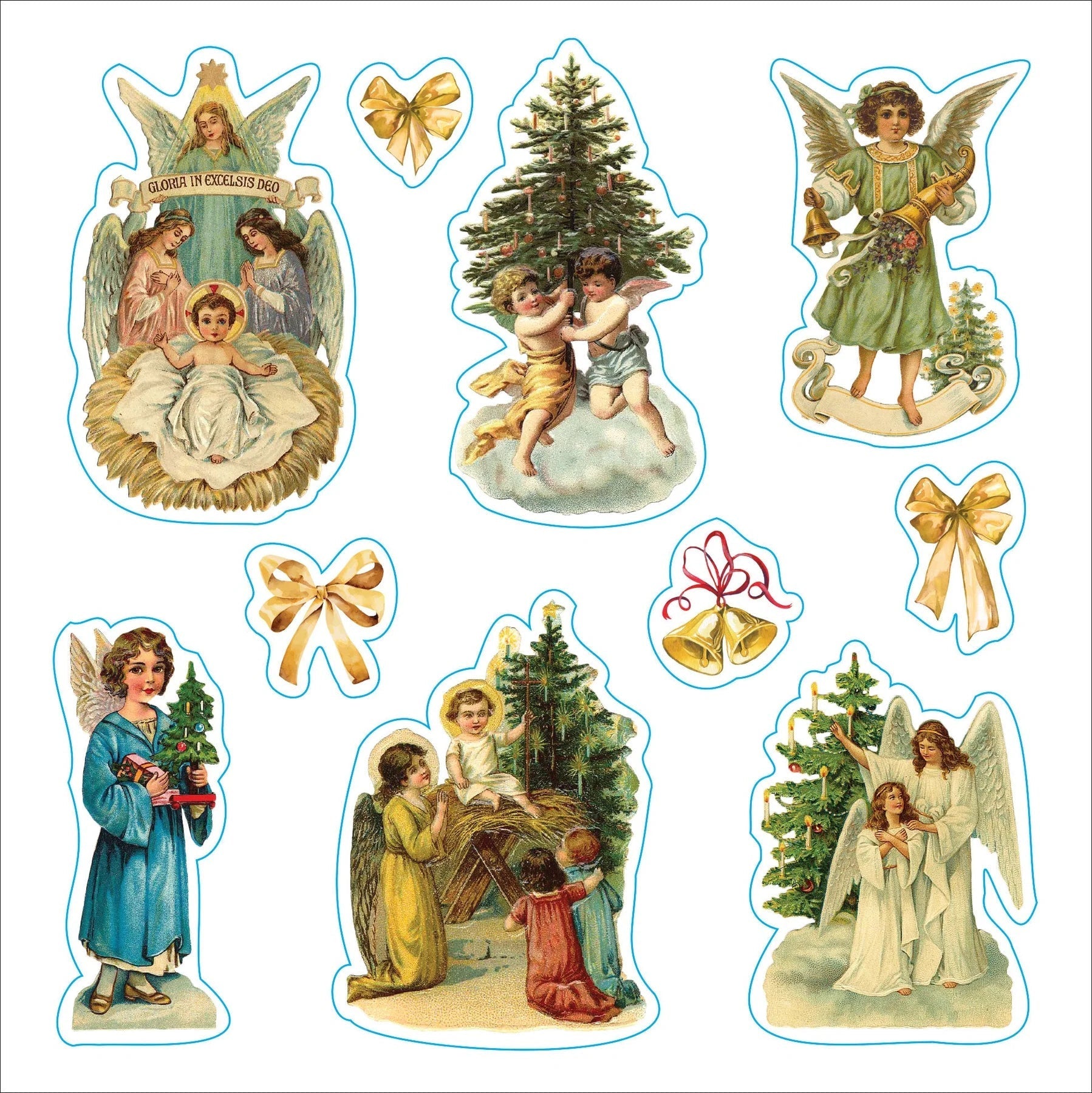 MERRY & BRIGHT CHRISTMAS STICKER BOOK-Books & Stationery-PETER PAUPER PRESS-Coriander