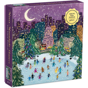 MERRY MOONLIGHT SKATERS 500 PIECE PUZZLE-Fun and Games-RAINCOAST-Coriander