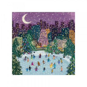 MERRY MOONLIGHT SKATERS 500 PIECE PUZZLE-Fun and Games-RAINCOAST-Coriander