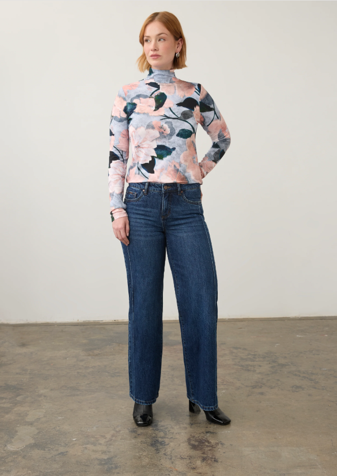 MID RISE JEANS | WIDE LEG STRETCH