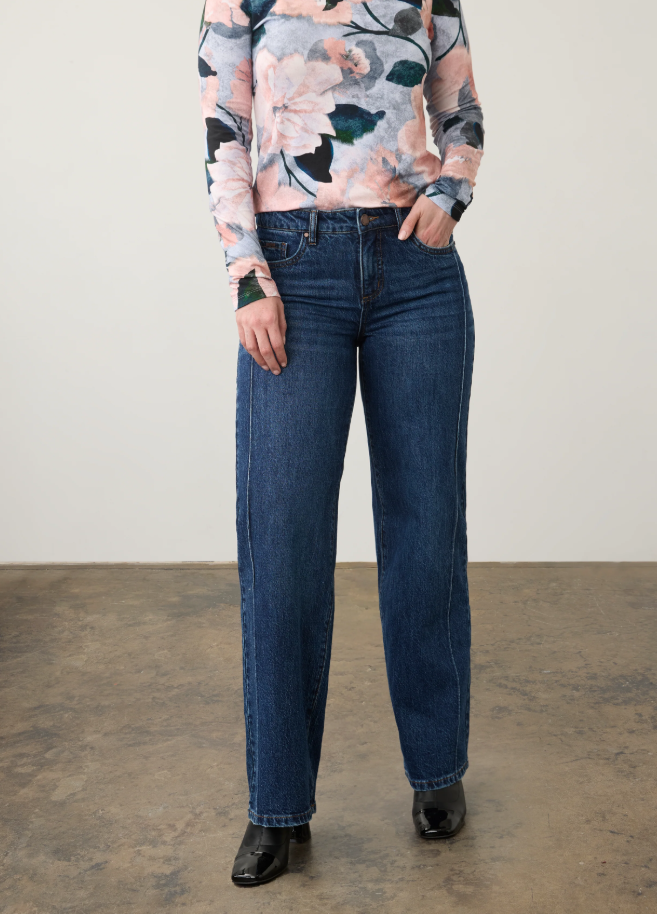 MID RISE JEANS | WIDE LEG STRETCH