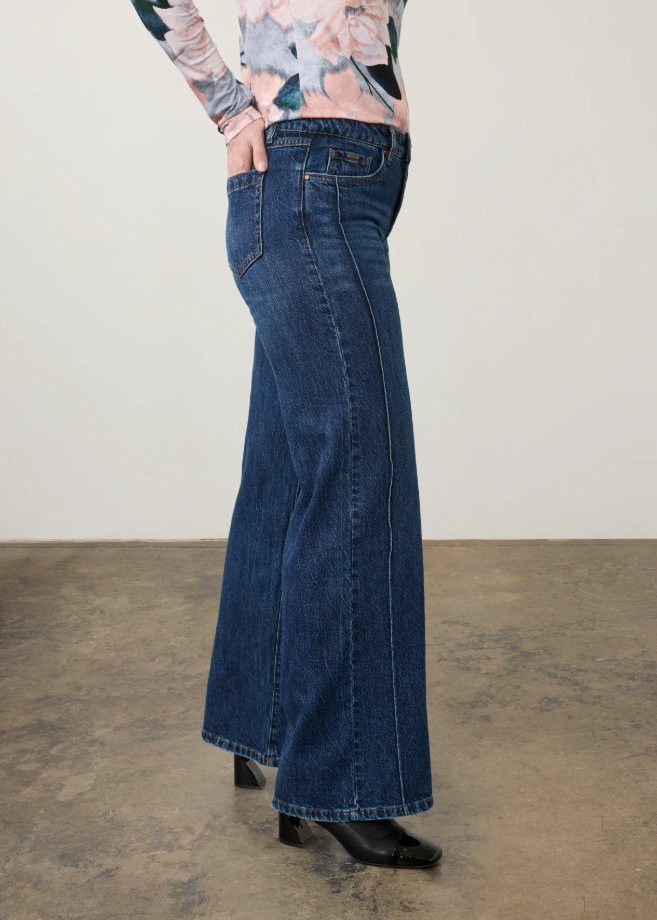 MID RISE JEANS | WIDE LEG STRETCH