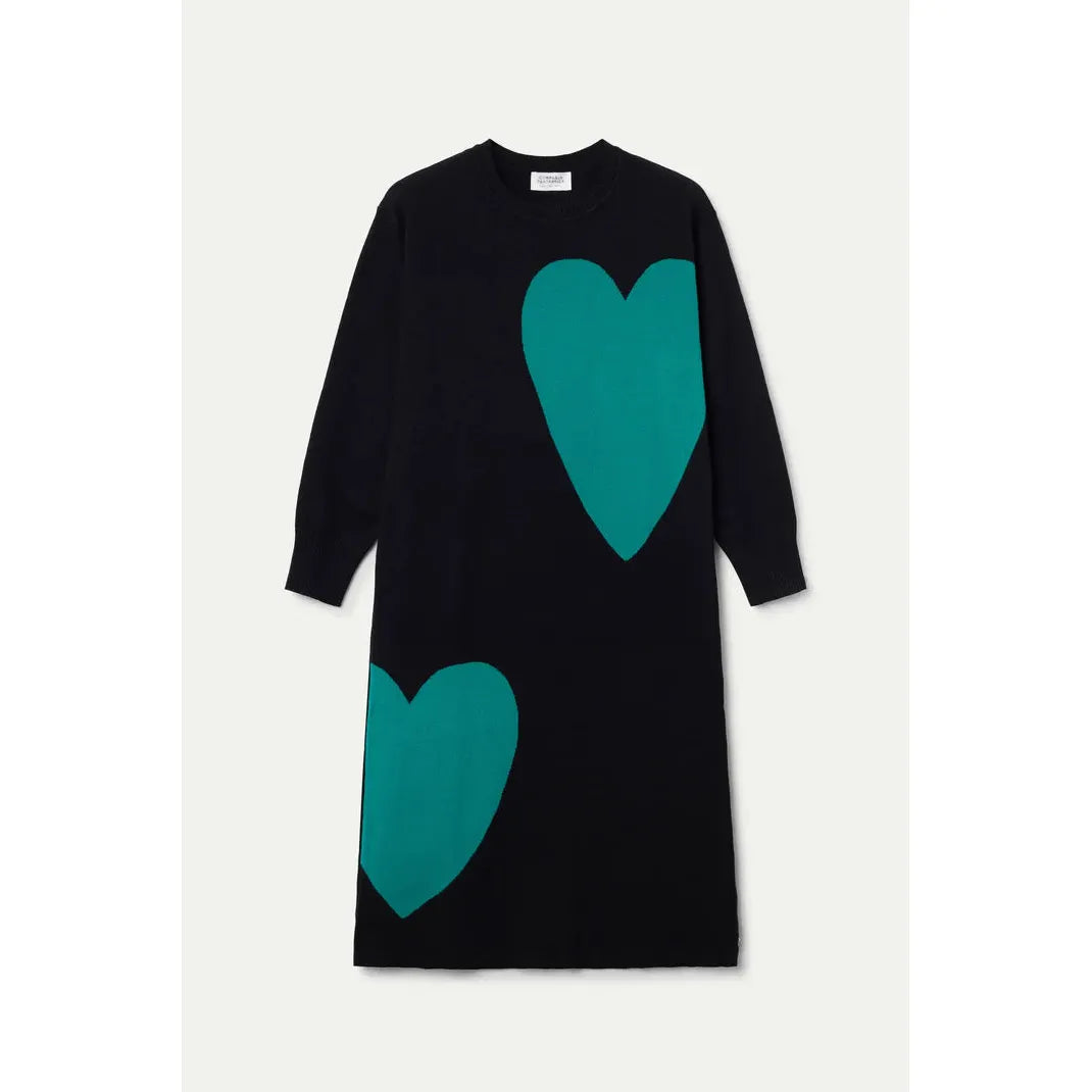 MIDI DRESS | JACQUARD WITH HEARTS-Dresses-COMPANIA FANTASTICA-Coriander