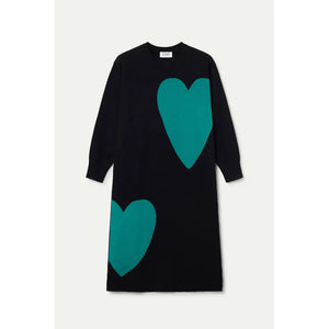 MIDI DRESS | JACQUARD WITH HEARTS-Dresses-COMPANIA FANTASTICA-Coriander