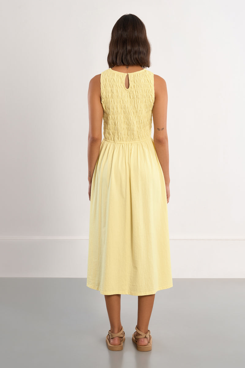 MIDI DRESS | SMOCKED BODICE-Dress-MOLLY BRACKEN-Coriander