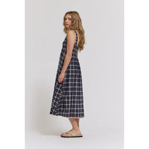 MIDI DRESS | SMOCKED PLAID-Dresses-GRADE AND GATHER-Coriander