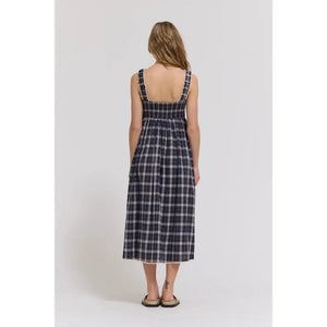 MIDI DRESS | SMOCKED PLAID-Dresses-GRADE AND GATHER-Coriander