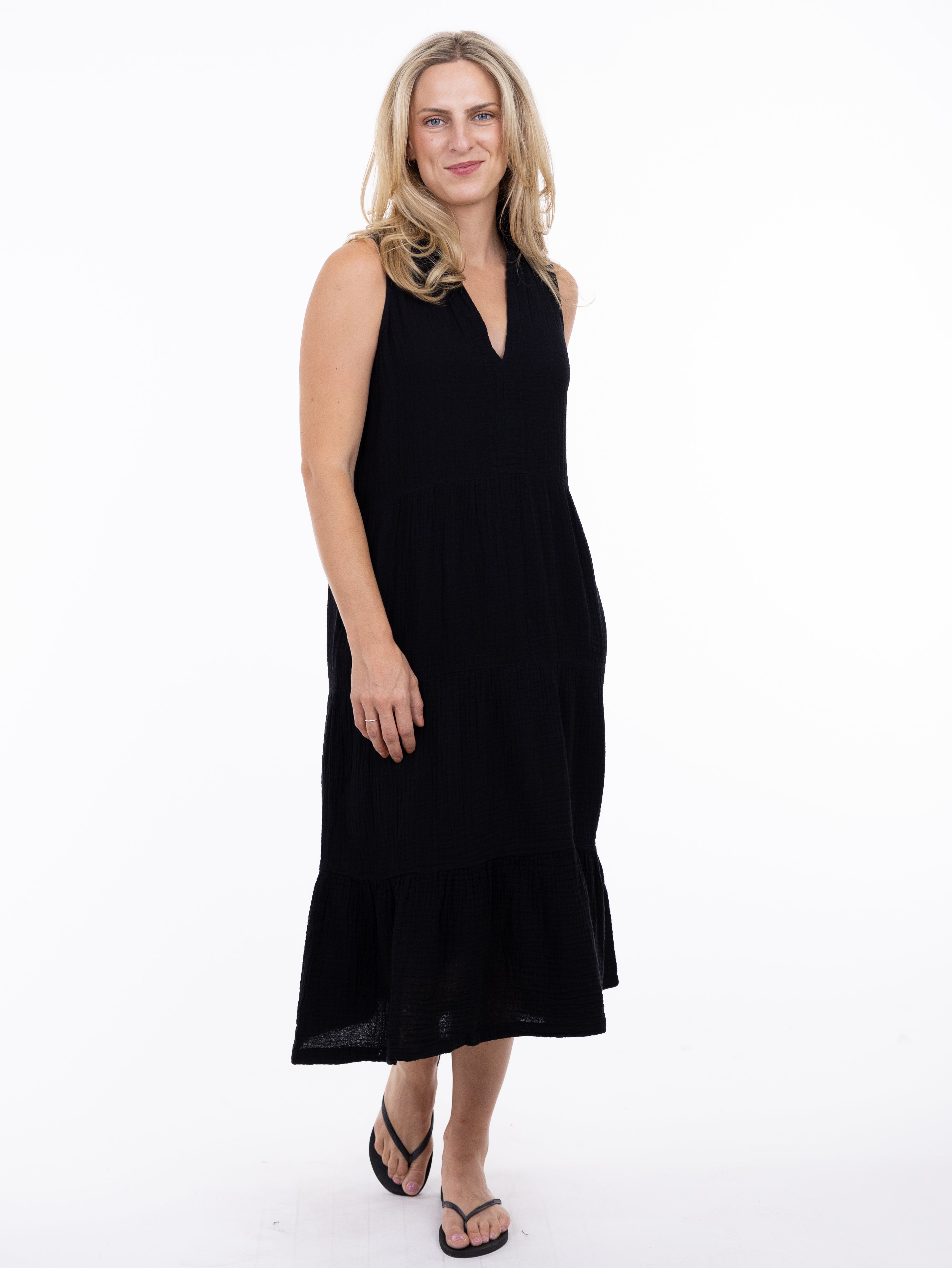 MIDI DRESS | VIOLA-Dress-SHANNON PASSERO-SMALL-BLACK-Coriander