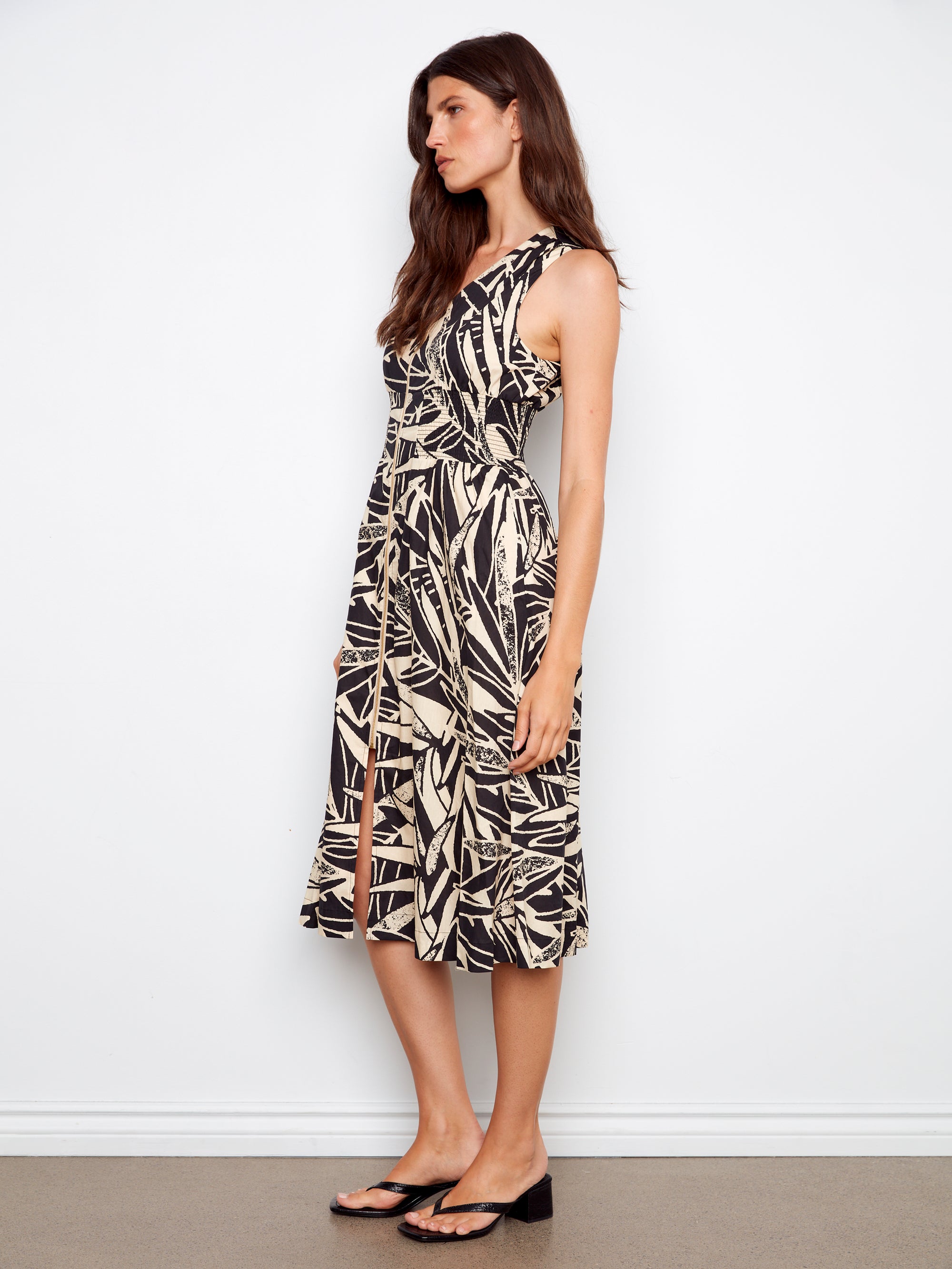 MIDI DRESS | VOILE ZIP-Dress-CHARLIE B-Coriander