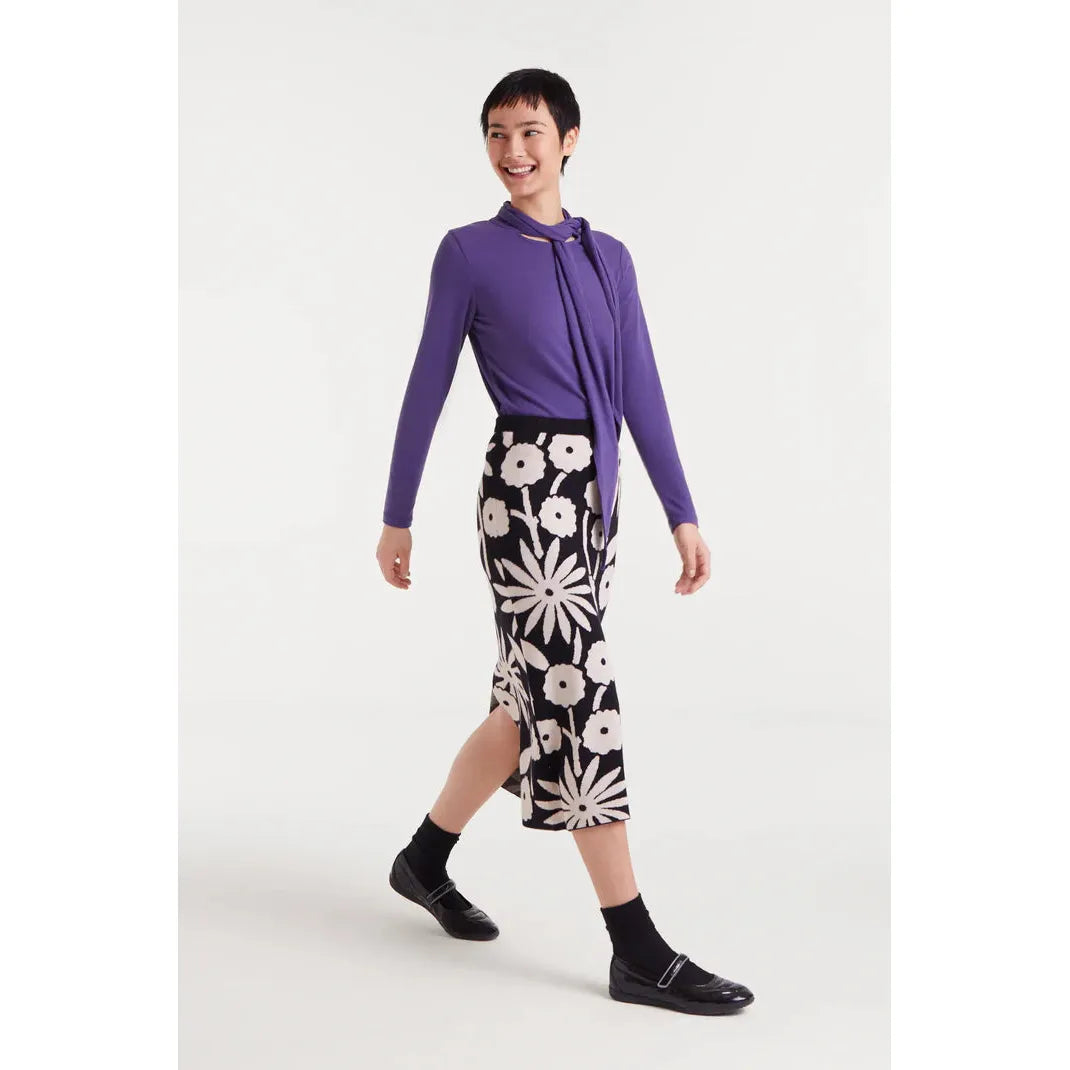 MIDI SKIRT | JACQUARD-Bottoms-COMPANIA FANTASTICA-Coriander