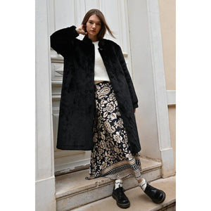 MIDI SKIRT | PATTERNED: BLACK TANIA-Bottoms-MOLLY BRACKEN-Coriander