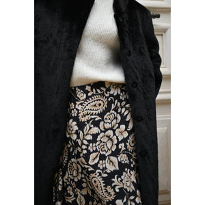 MIDI SKIRT | PATTERNED: BLACK TANIA-Bottoms-MOLLY BRACKEN-Coriander