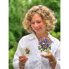 MINI LAVENDER POP UP CARD-Books & Stationery-FRESH CUT PAPER-Coriander