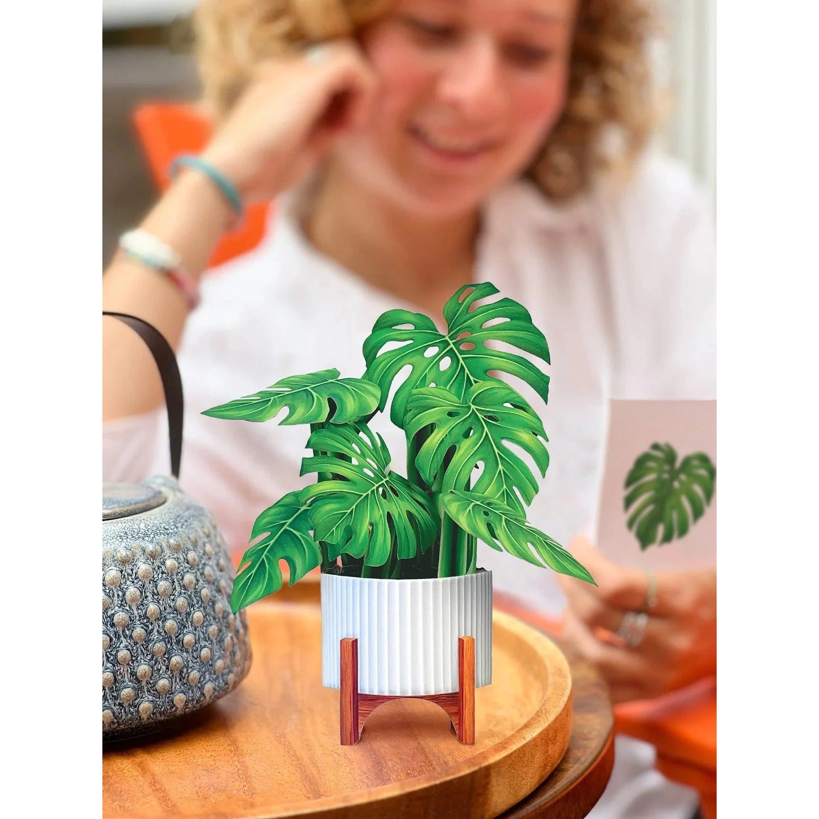 MINI MONSTERA CARD-Books & Stationery-FRESH CUT PAPER-Coriander