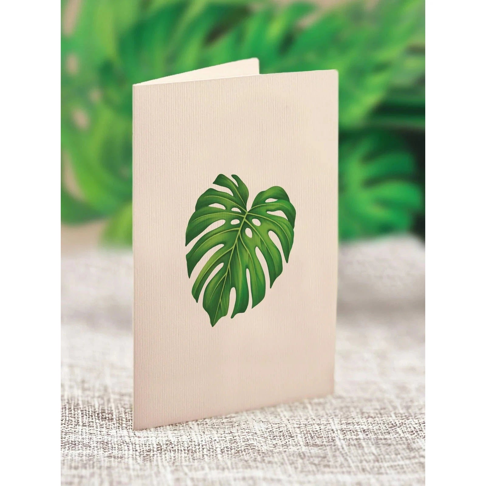 MINI MONSTERA CARD-Books & Stationery-FRESH CUT PAPER-Coriander