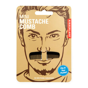 MINI MUSTACHE COMB-Self Care-KIKKERLAND DESIGNS-Coriander