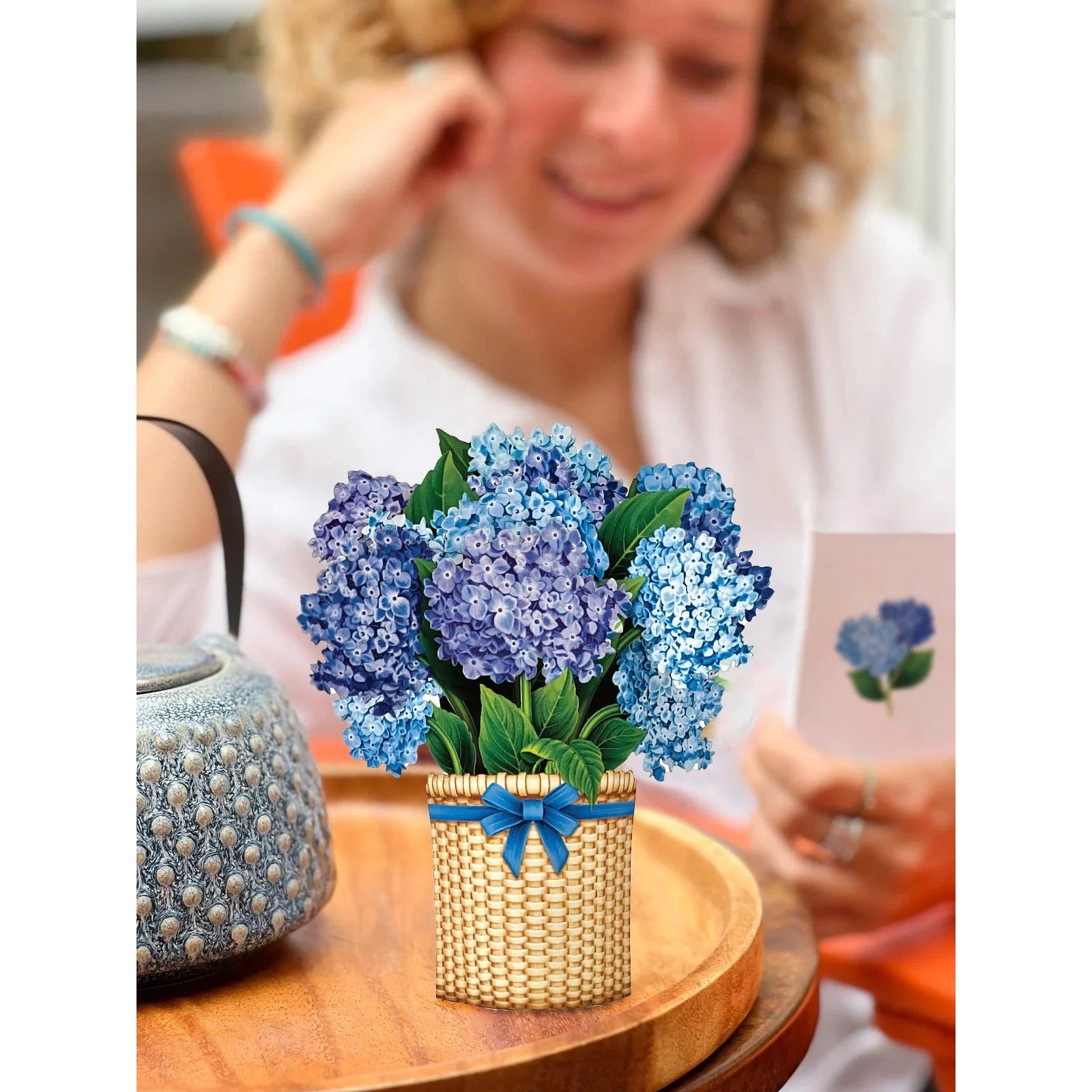 MINI NANTUCKET HYDRANGEA CARD-Books & Stationery-FRESH CUT PAPER-Coriander