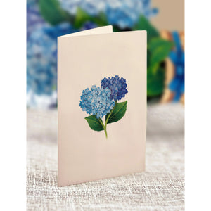 MINI NANTUCKET HYDRANGEA CARD-Books & Stationery-FRESH CUT PAPER-Coriander