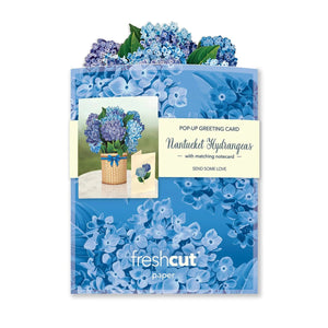 MINI NANTUCKET HYDRANGEA CARD-Books & Stationery-FRESH CUT PAPER-Coriander