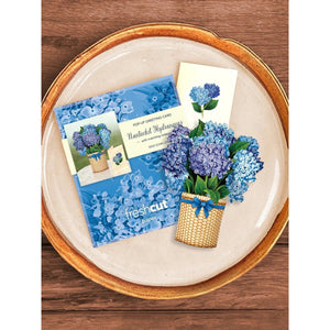 MINI NANTUCKET HYDRANGEA CARD-Books & Stationery-FRESH CUT PAPER-Coriander